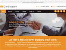 Tablet Screenshot of iso-certification.in
